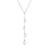 Colier argint cu perle naturale albe si cristal DiAmanti SK24109N_W-G